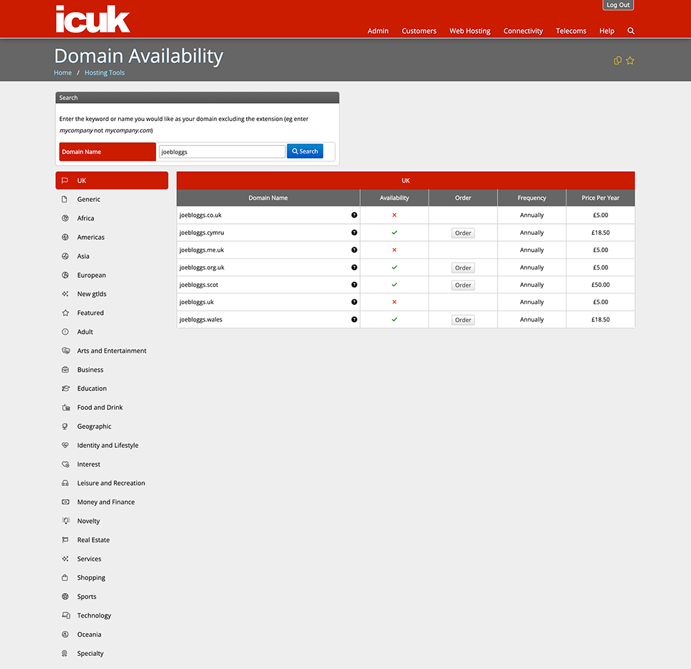 Domain Availability Checker