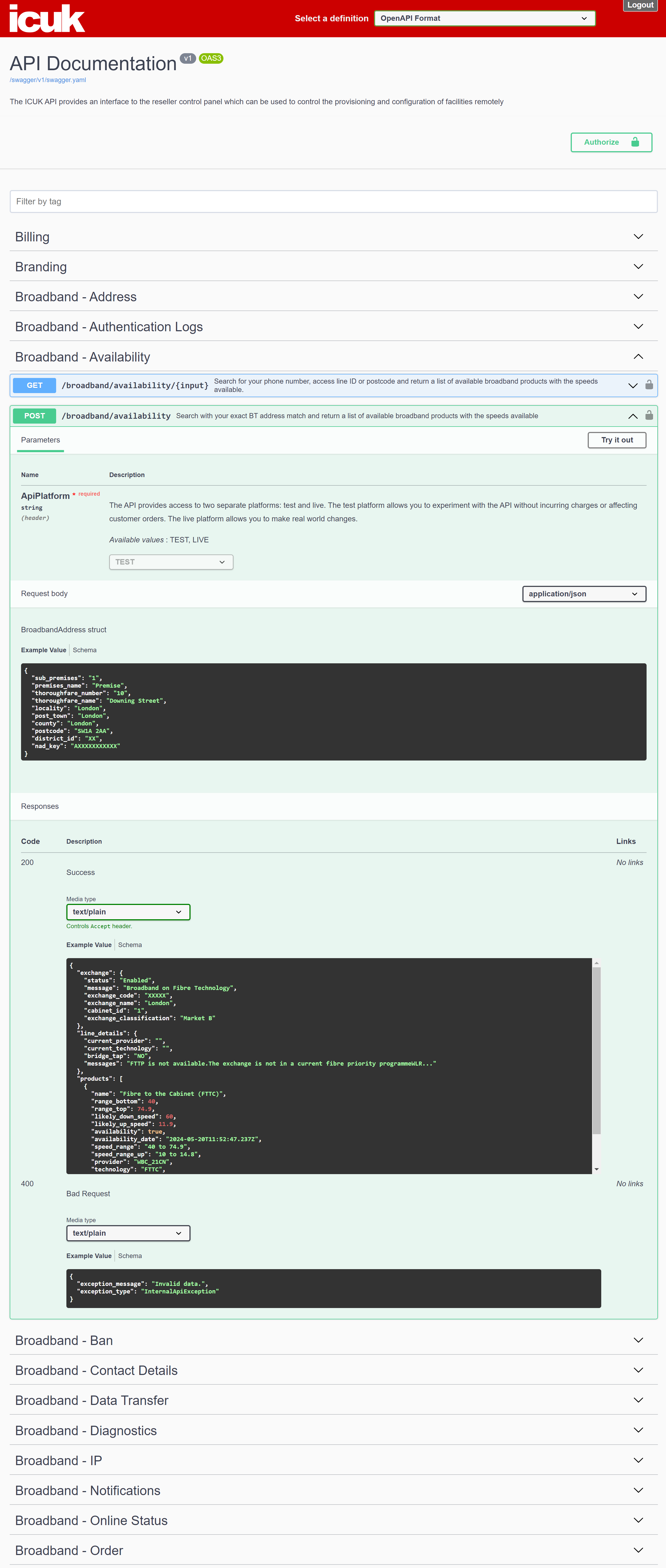 API Console