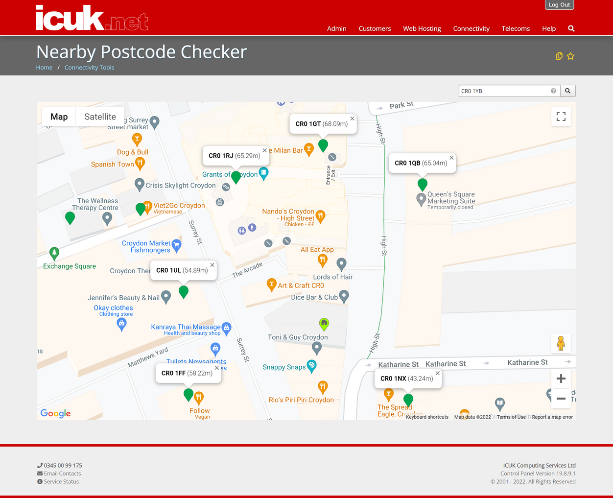 Nearby Postcode Checker
