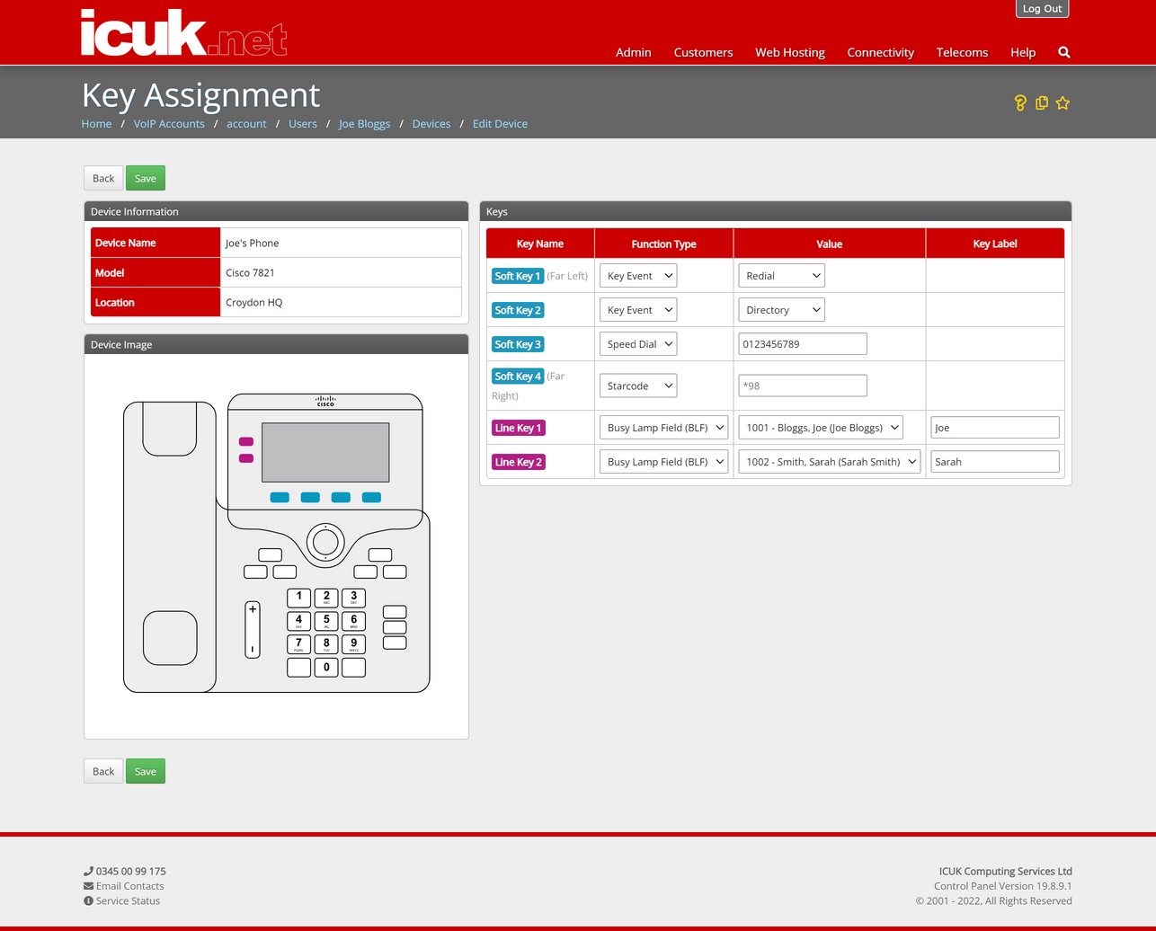 Cisco Key Assignment